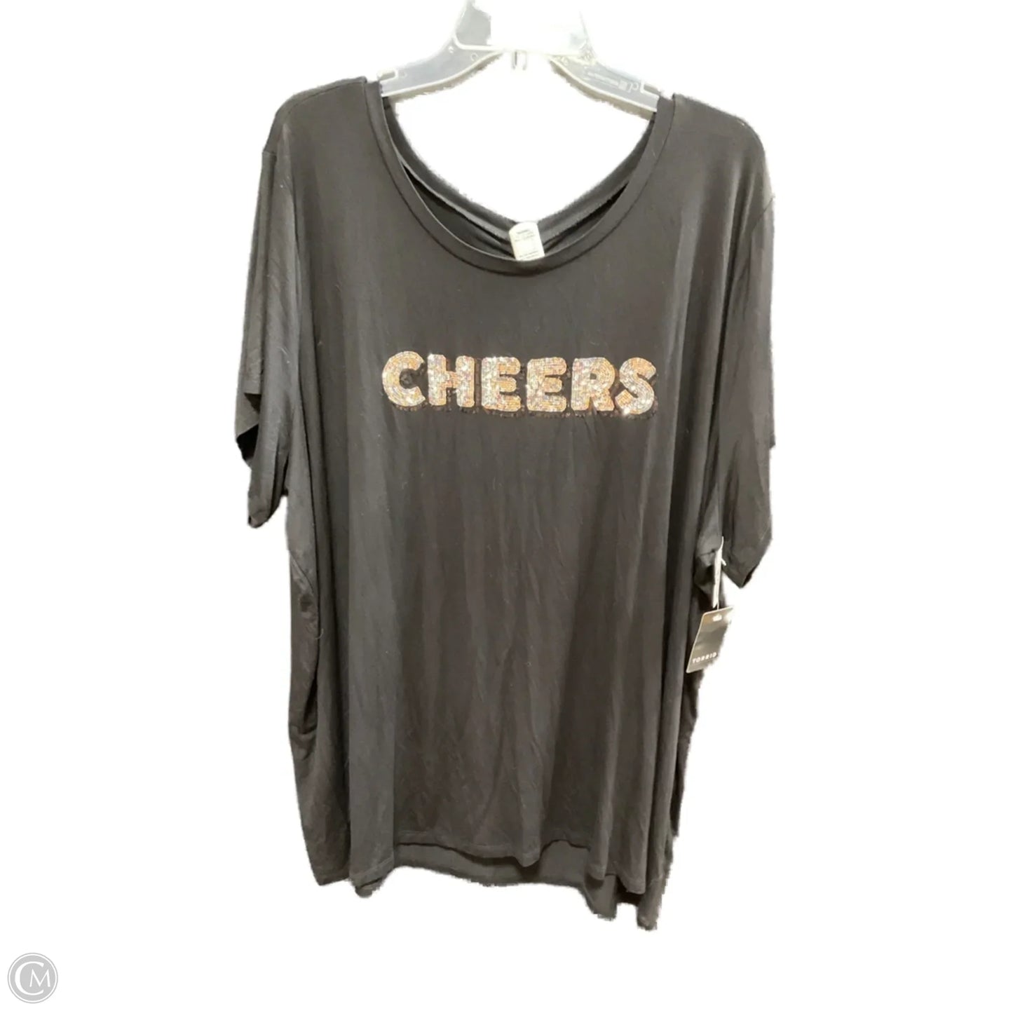 Top Short Sleeve By Torrid In Black, Size: 4x