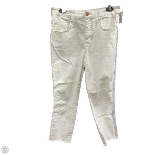 Jeans Cropped By Pilcro In White Denim, Size: 6