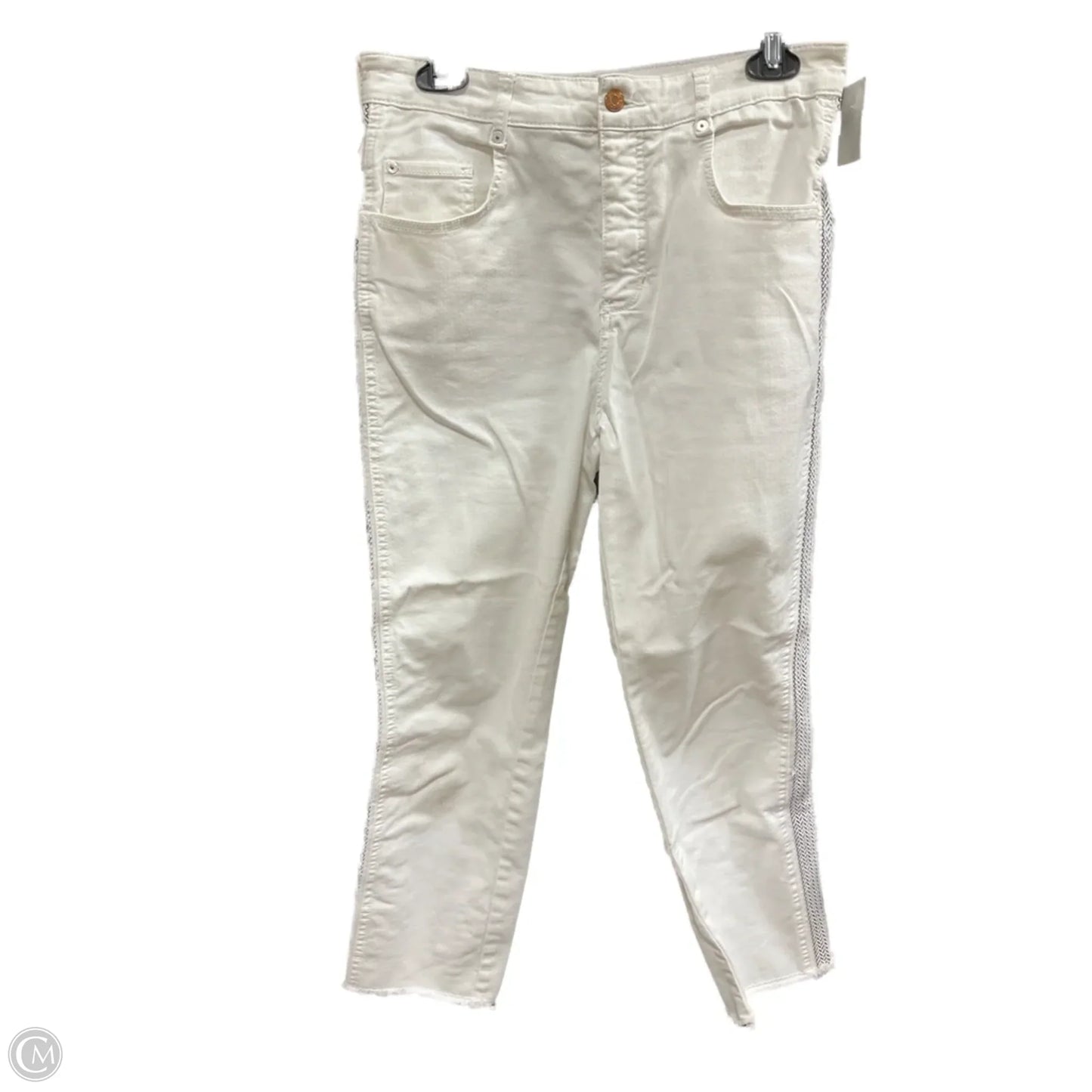 Jeans Cropped By Pilcro In White Denim, Size: 6