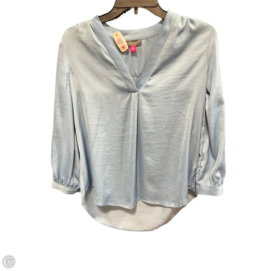 Top Long Sleeve By Vince Camuto In Blue, Size: S