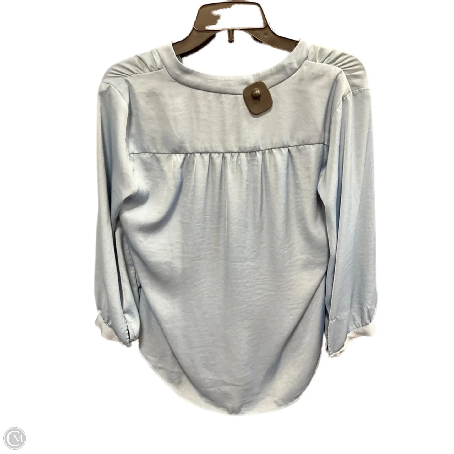 Top Long Sleeve By Vince Camuto In Blue, Size: S