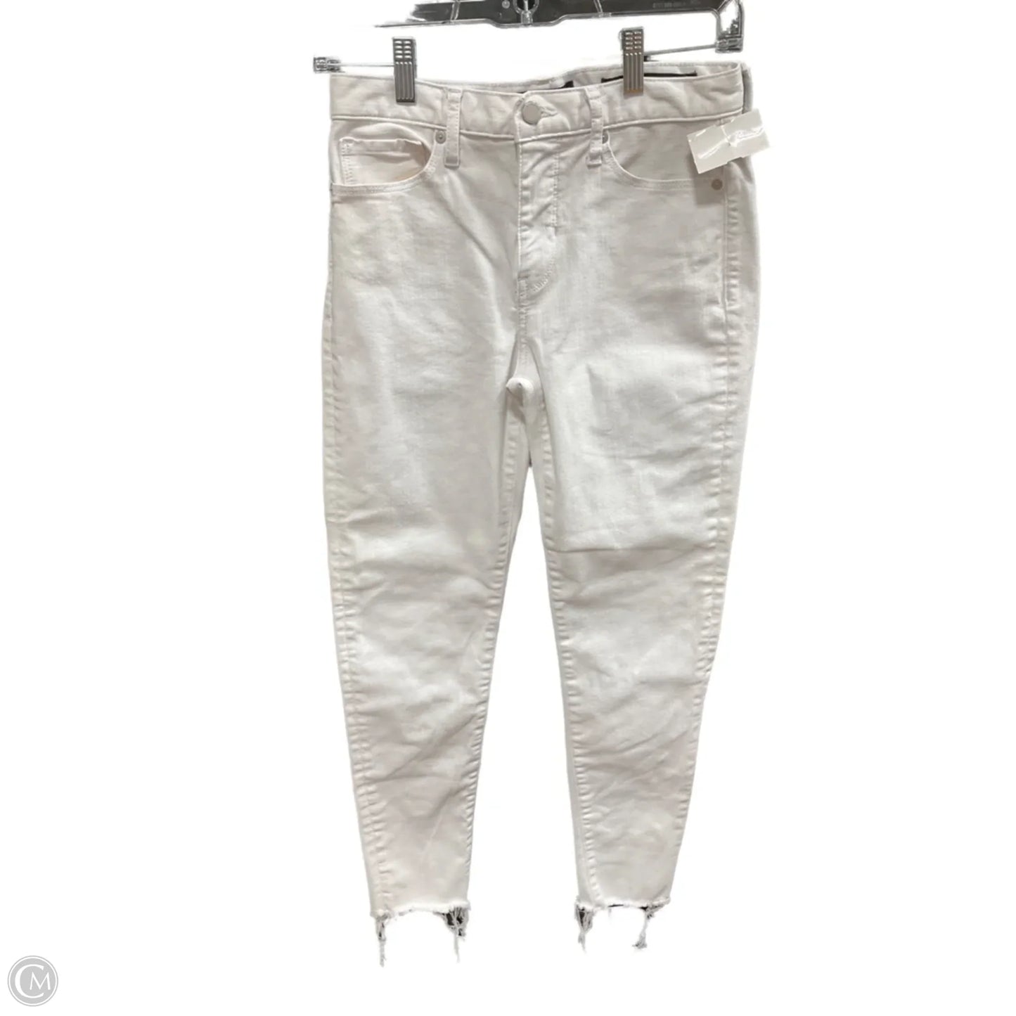 Jeans Skinny By Banana Republic In White Denim, Size: 4