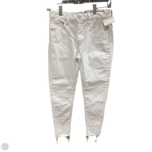 Jeans Skinny By Banana Republic In White Denim, Size: 4