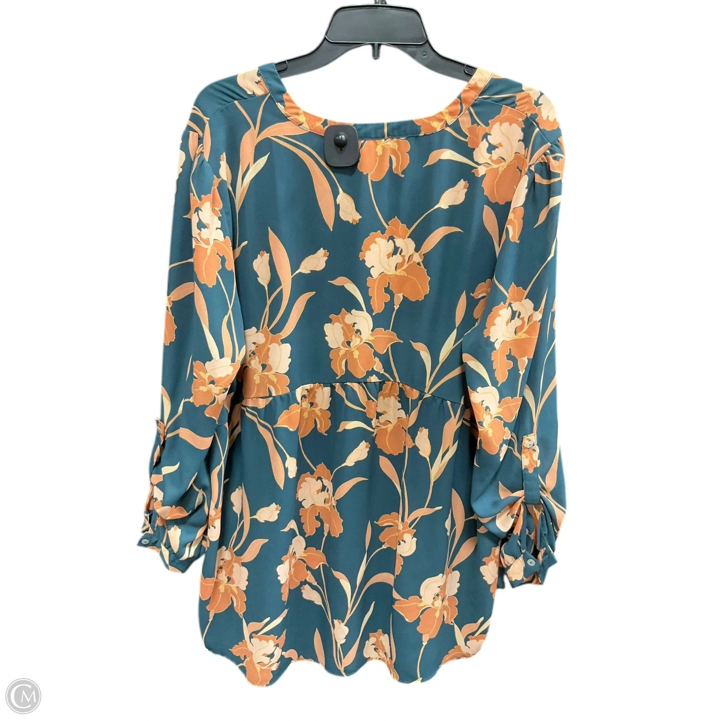 Top Long Sleeve By Dr2 In Floral Print, Size: Xl