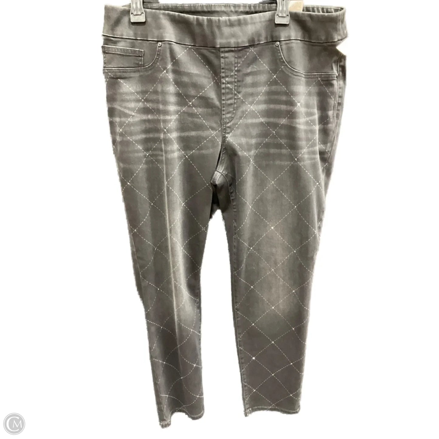 Jeans Straight By Chicos In Black Denim, Size: 16