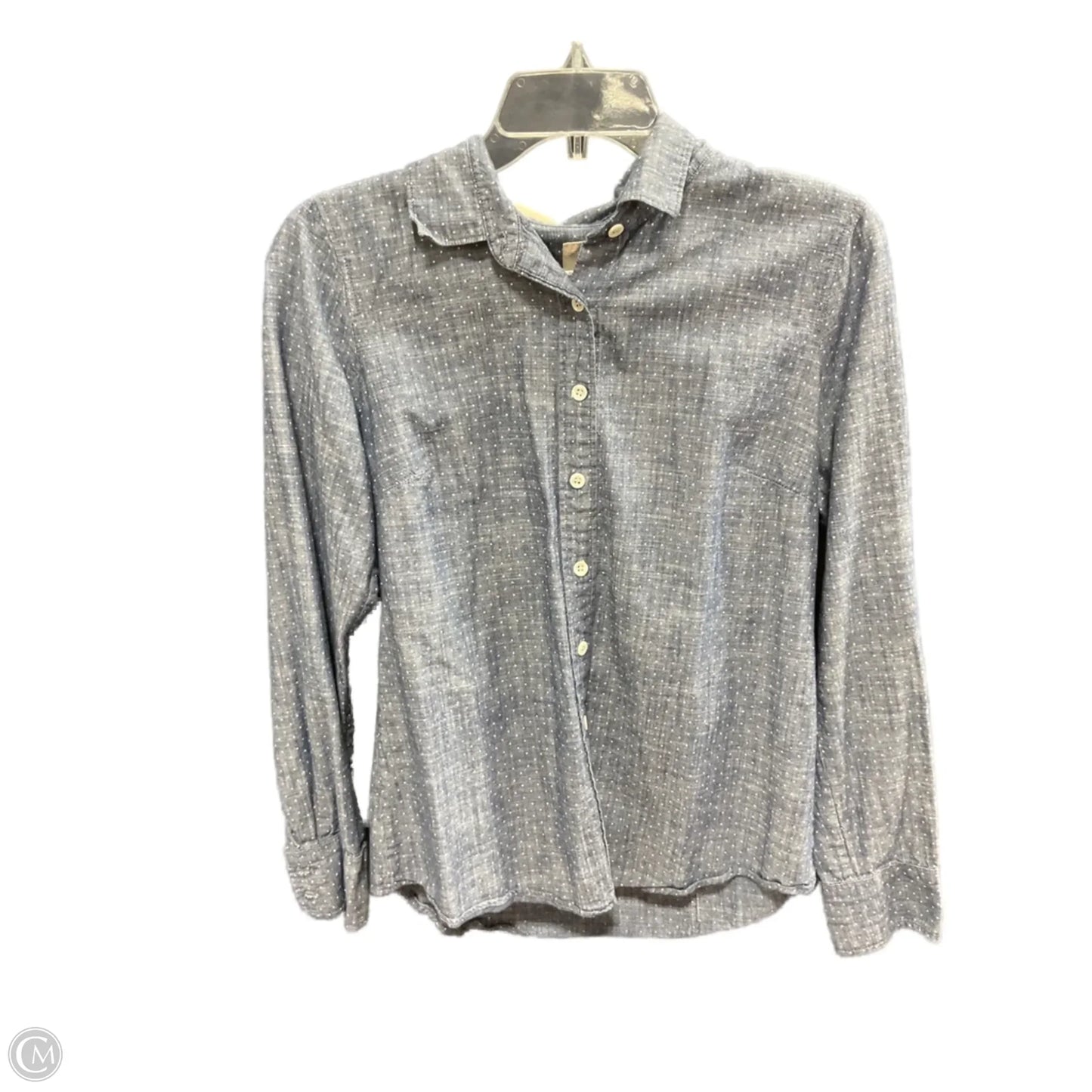 Blouse Long Sleeve By J. Crew In Polkadot Pattern, Size: 6