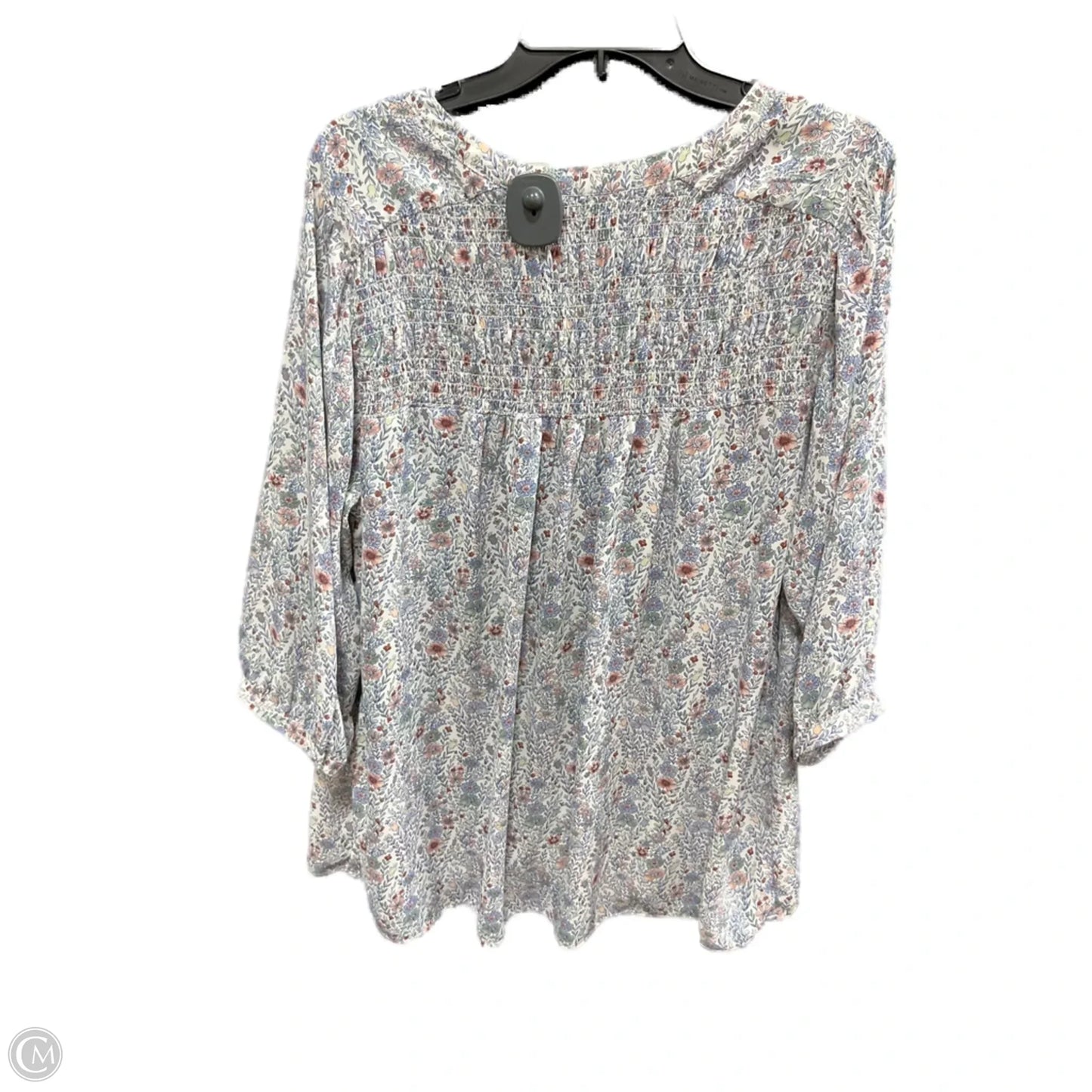Top Long Sleeve By Rose And Olive In Floral Print, Size: 1x
