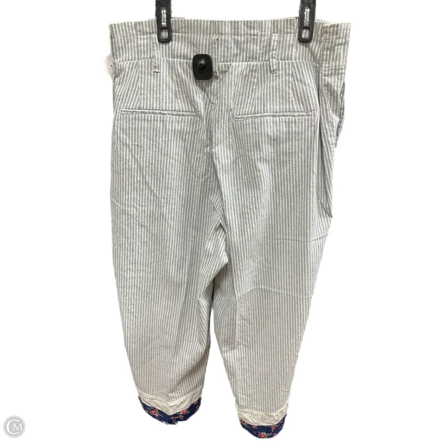 Jeans Wide Leg By Madewell In Striped Pattern, Size: 20