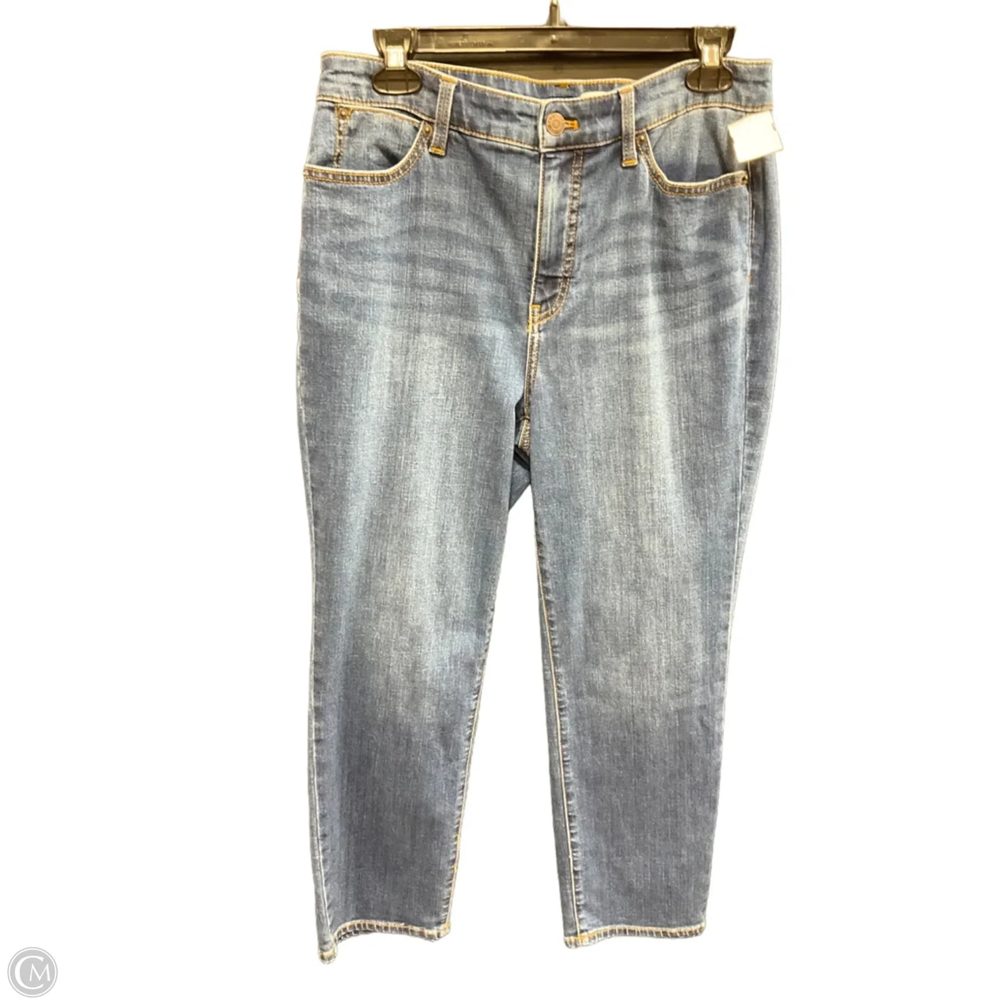 Jeans Cropped By Talbots In Blue Denim, Size: 8