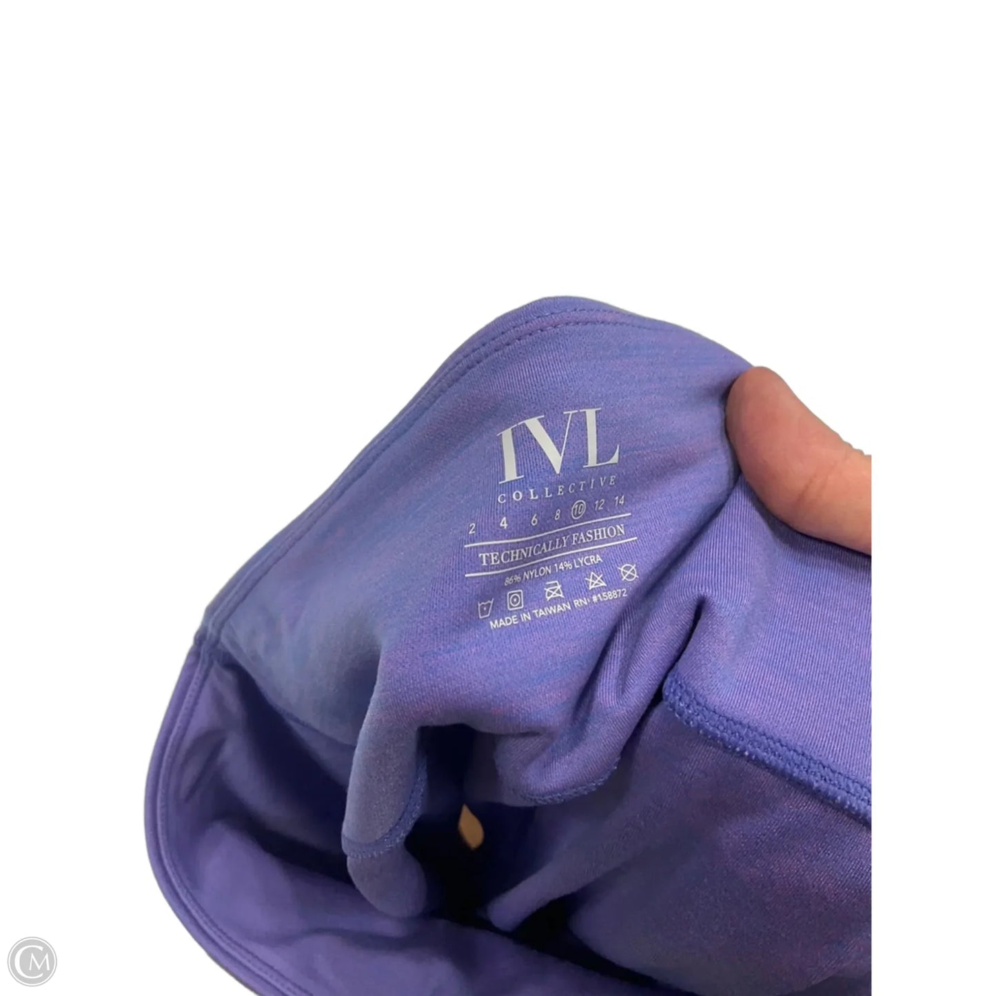 Athletic Leggings By Ivl Collective In Purple, Size: 10