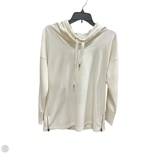 Sweatshirt Hoodie By Talbots In Cream, Size: Mp