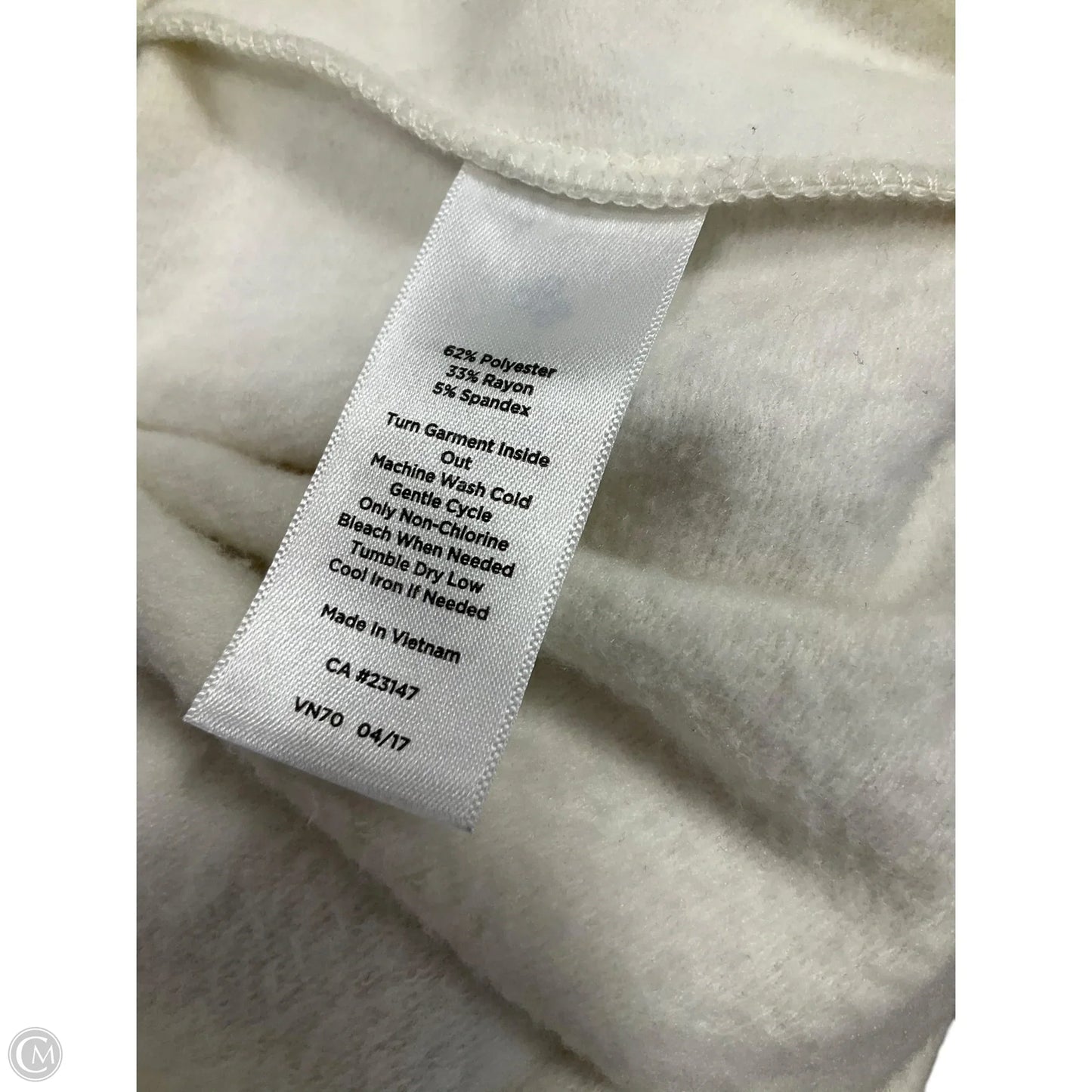 Sweatshirt Hoodie By Talbots In Cream, Size: Mp