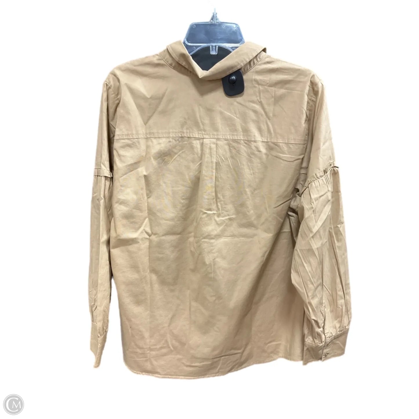 Blouse Long Sleeve By Candace Cameron Bure In Beige, Size: 1x