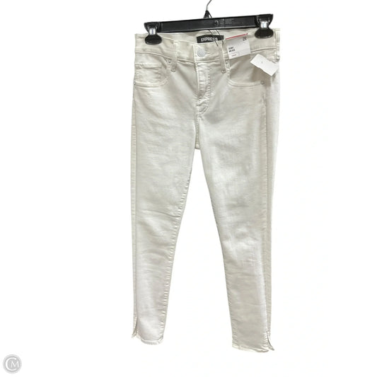 Jeans Skinny By Express In White Denim, Size: 2