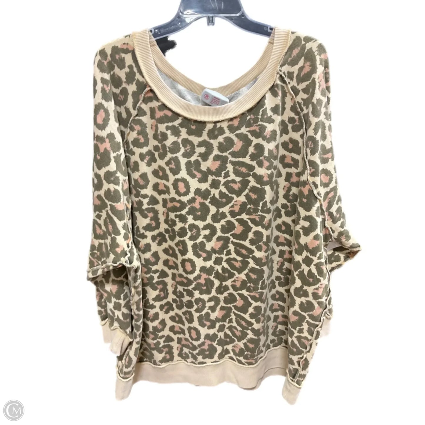Sweatshirt Crewneck By Free People In Animal Print, Size: M