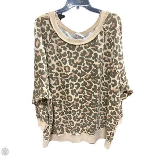 Sweatshirt Crewneck By Free People In Animal Print, Size: M