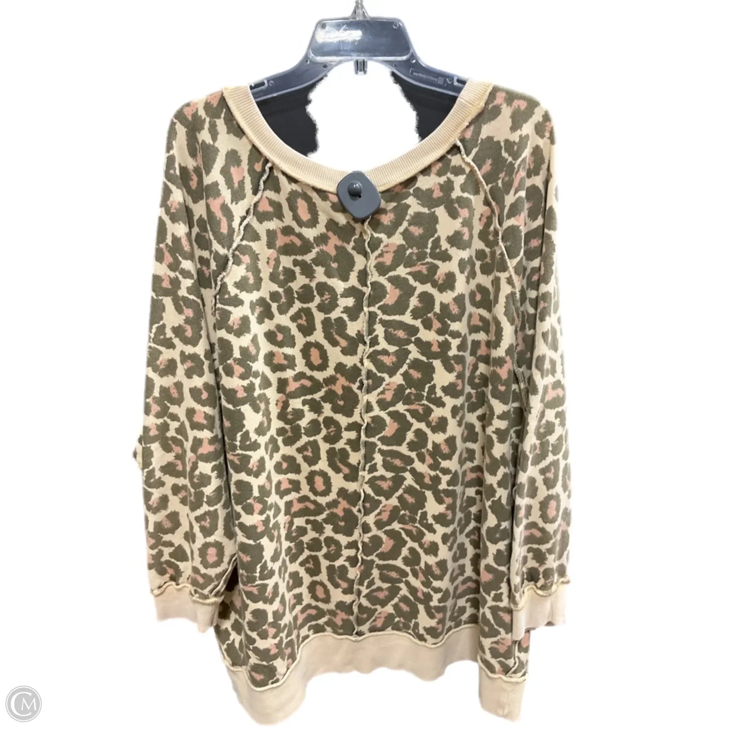 Sweatshirt Crewneck By Free People In Animal Print, Size: M