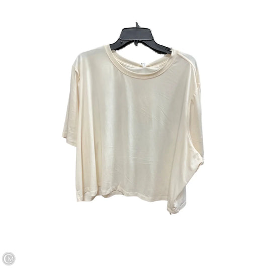 Athletic Top Short Sleeve By Fabletics In Cream, Size: 4x