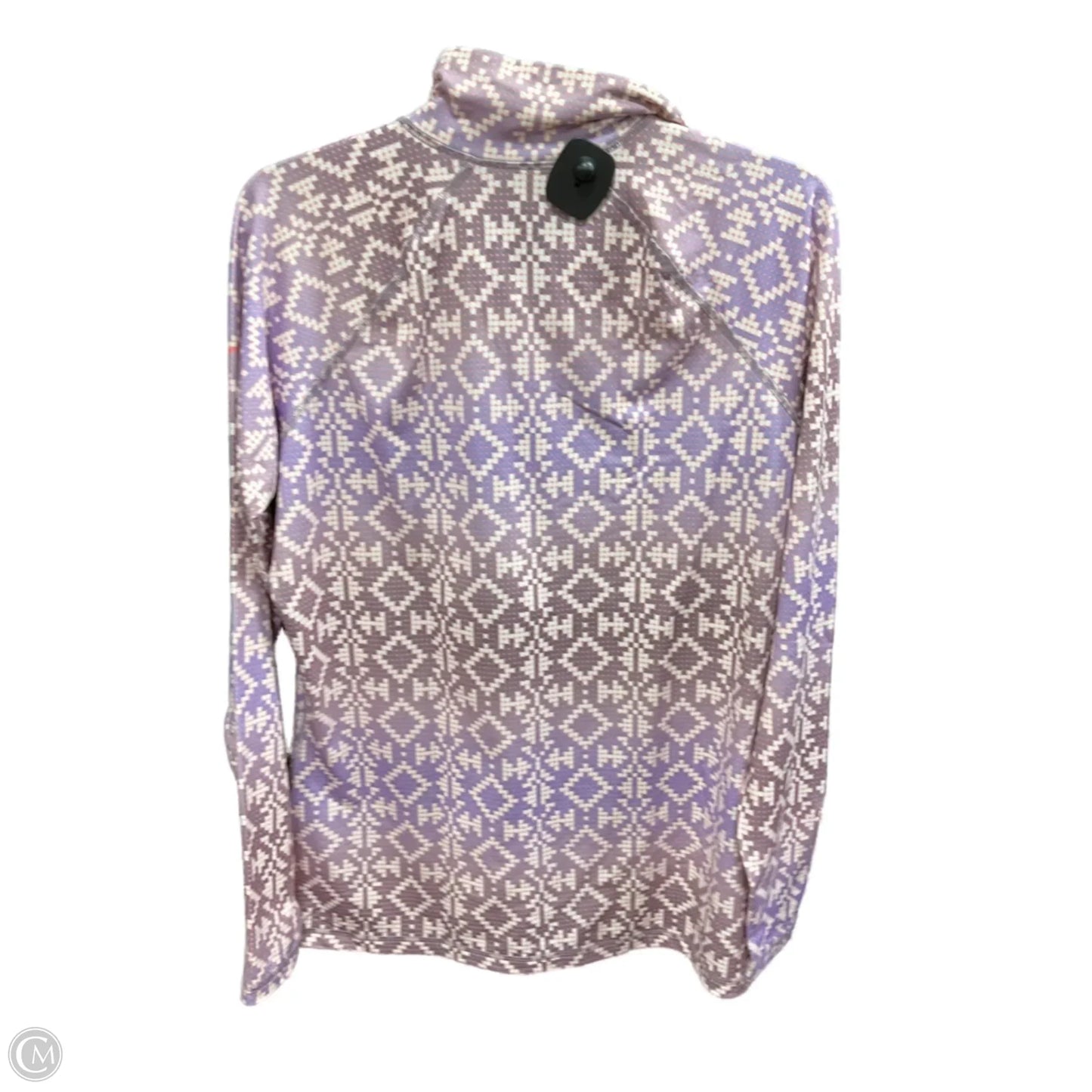 Athletic Top Long Sleeve Collar By Nike Apparel In Purple, Size: Xl