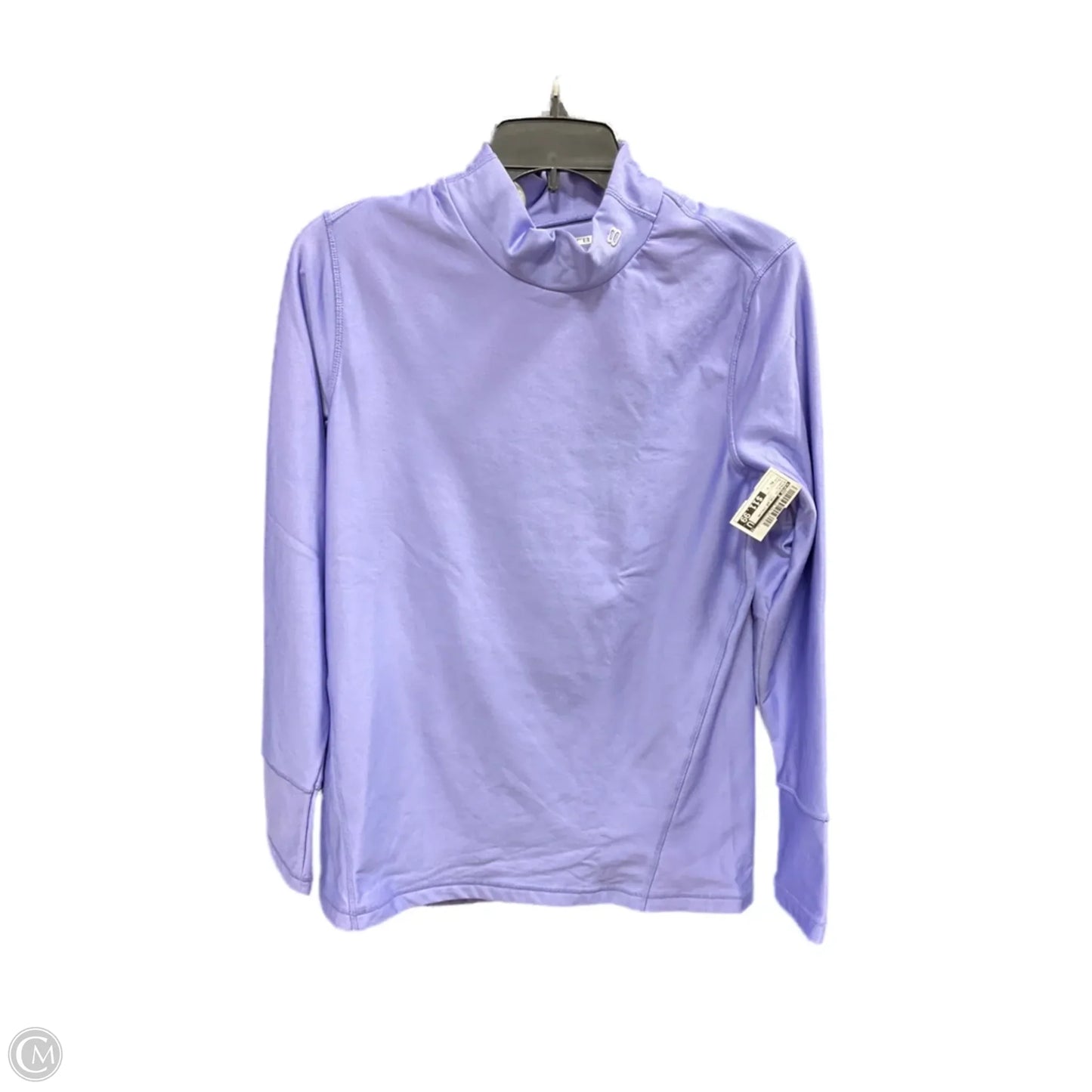 Athletic Top Long Sleeve Collar By Layer 8 In Purple, Size: Xl