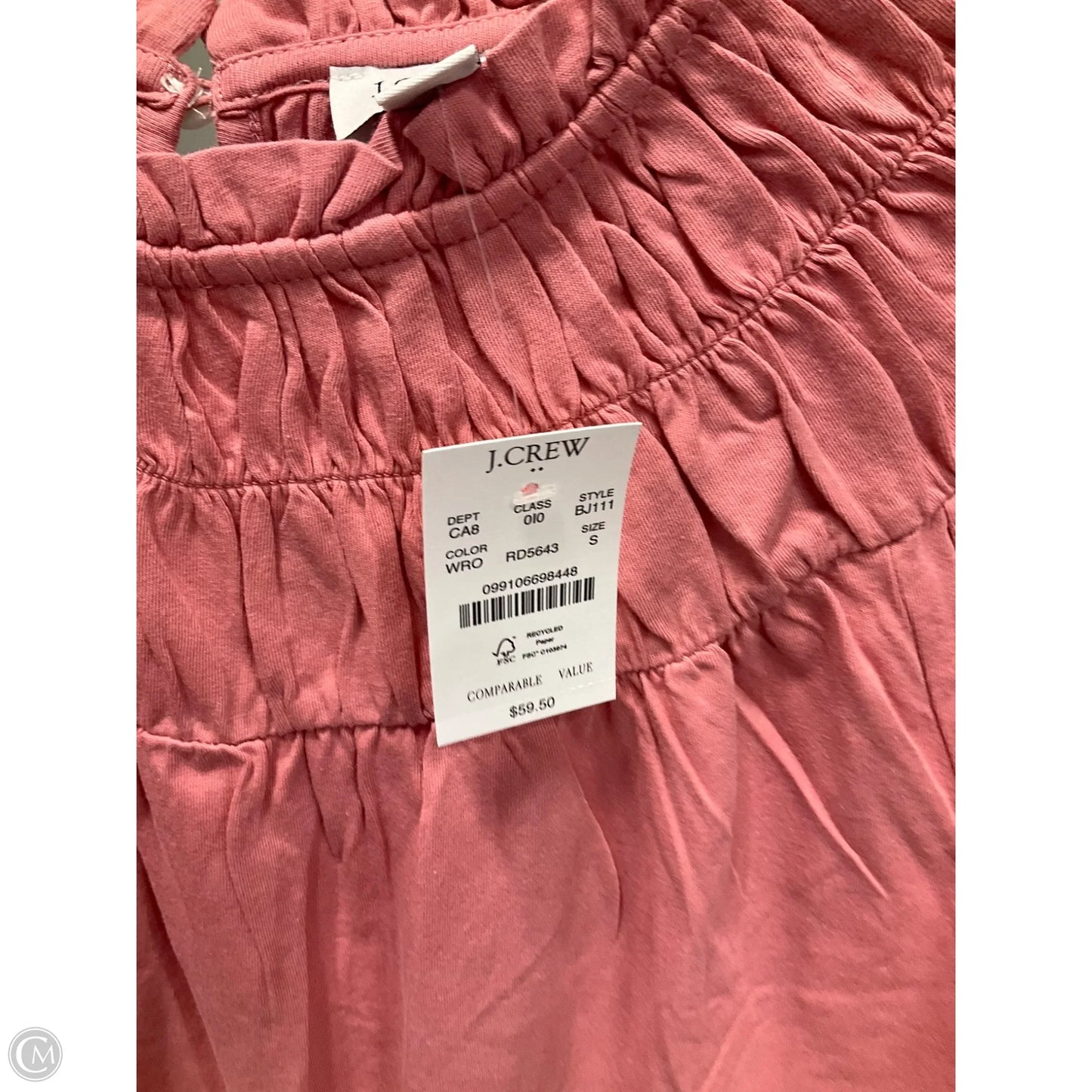 Top Short Sleeve By J. Crew In Pink, Size: S