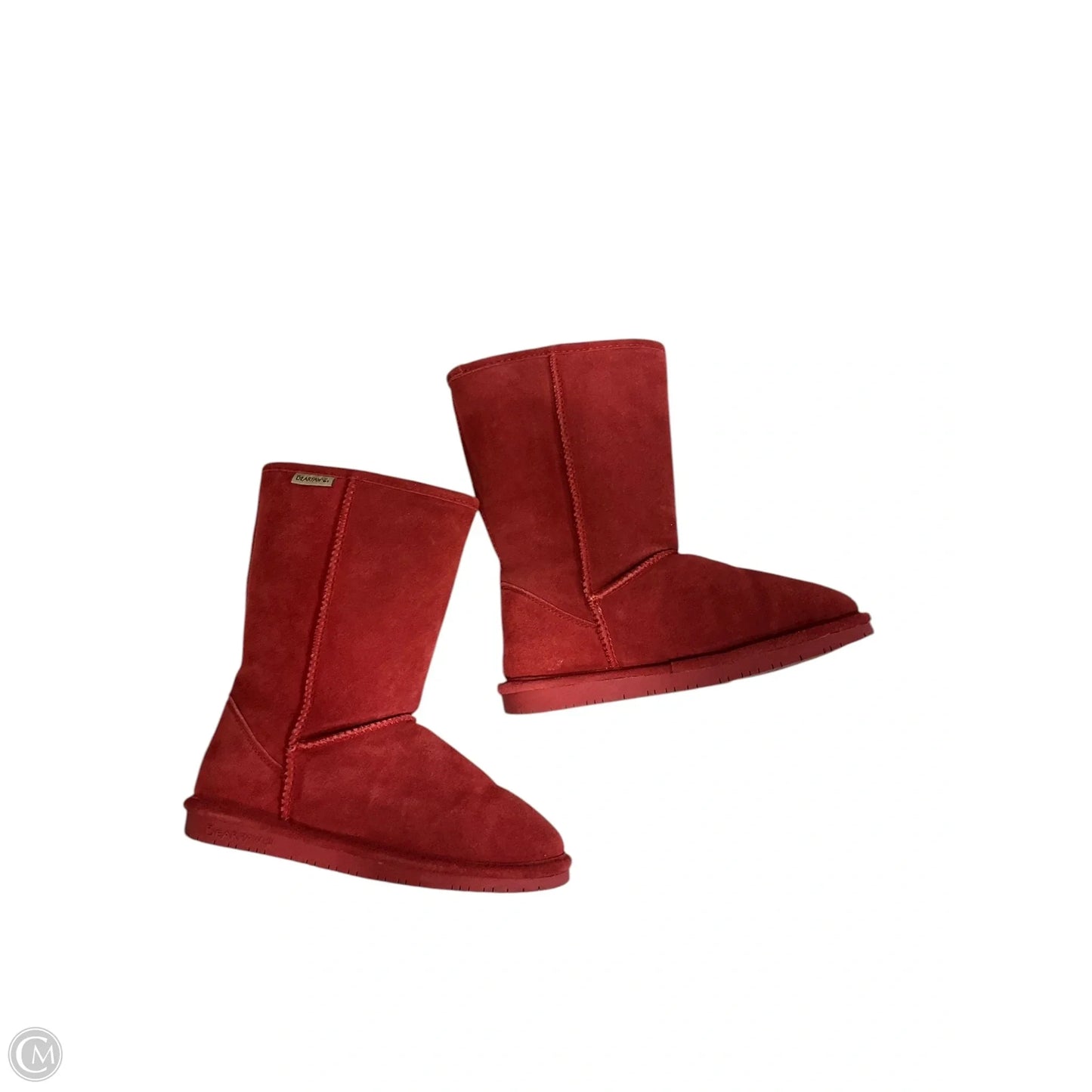 Boots Ankle Flats By Bearpaw In Red, Size: 10