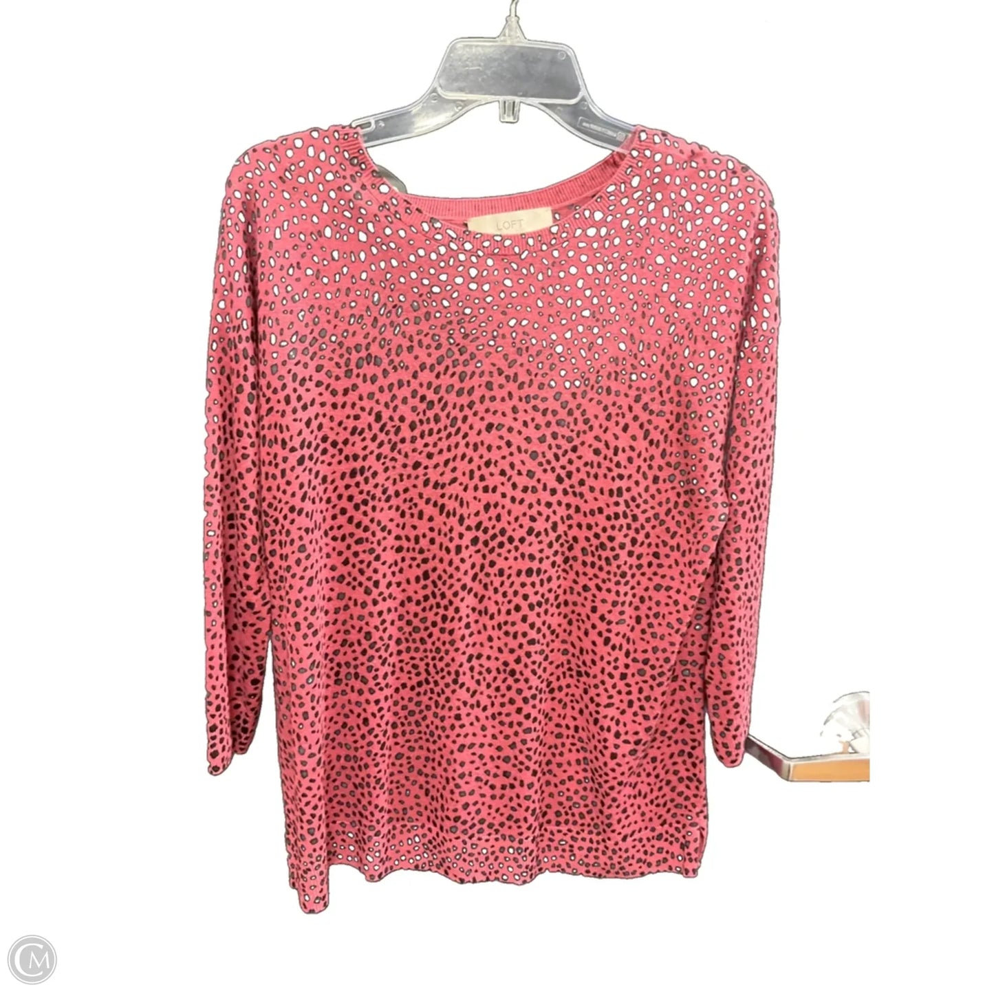 Top 3/4 Sleeve By Loft In Animal Print, Size: M