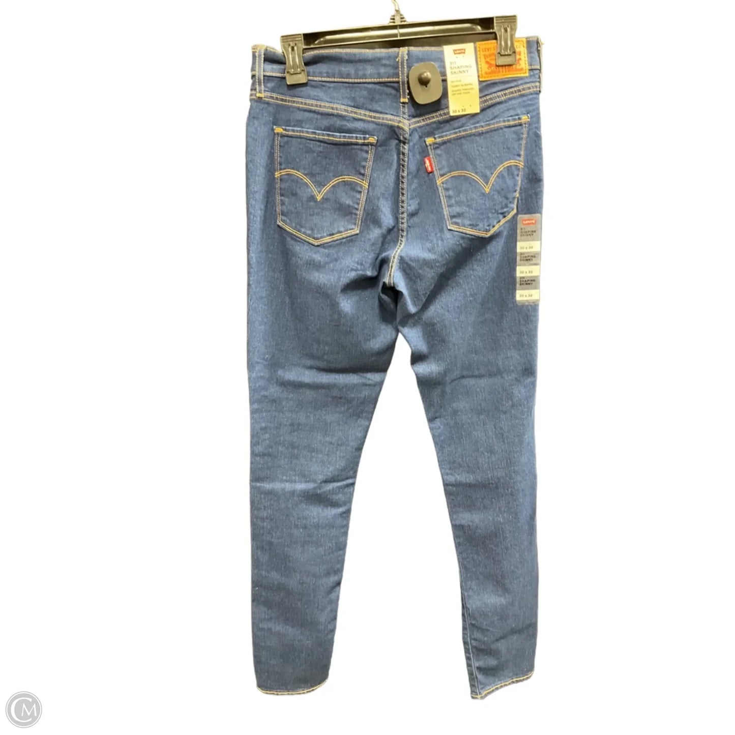 Jeans Skinny By Levis In Blue Denim, Size: 10