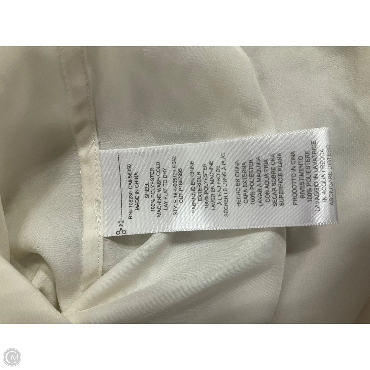 Blouse Short Sleeve By Equipment In Cream, Size: Xs