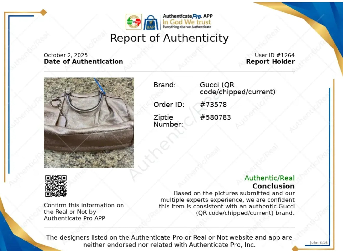 Handbag Luxury Designer By Gucci, Size: Medium