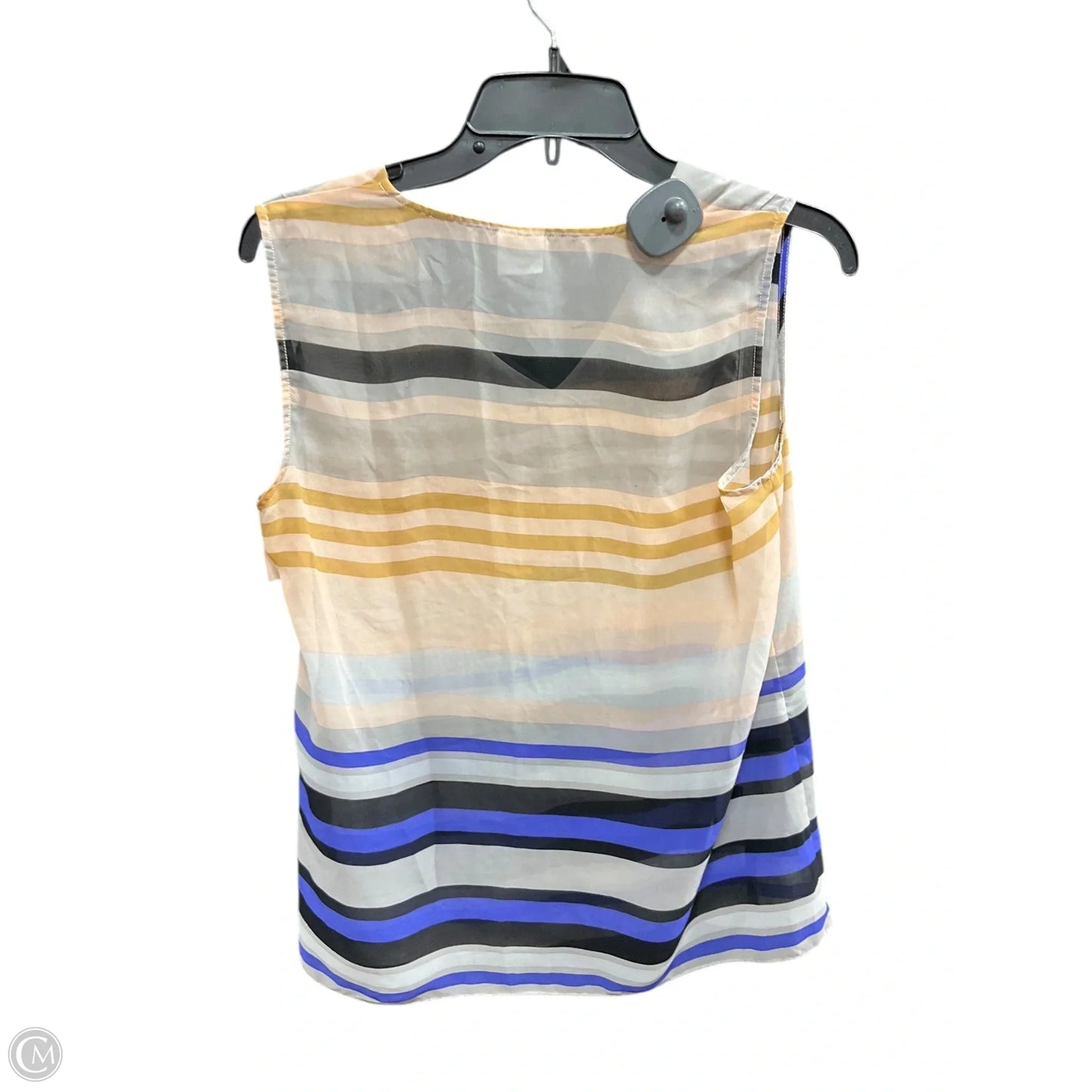 Top Sleeveless By Cabi In Striped Pattern, Size: M