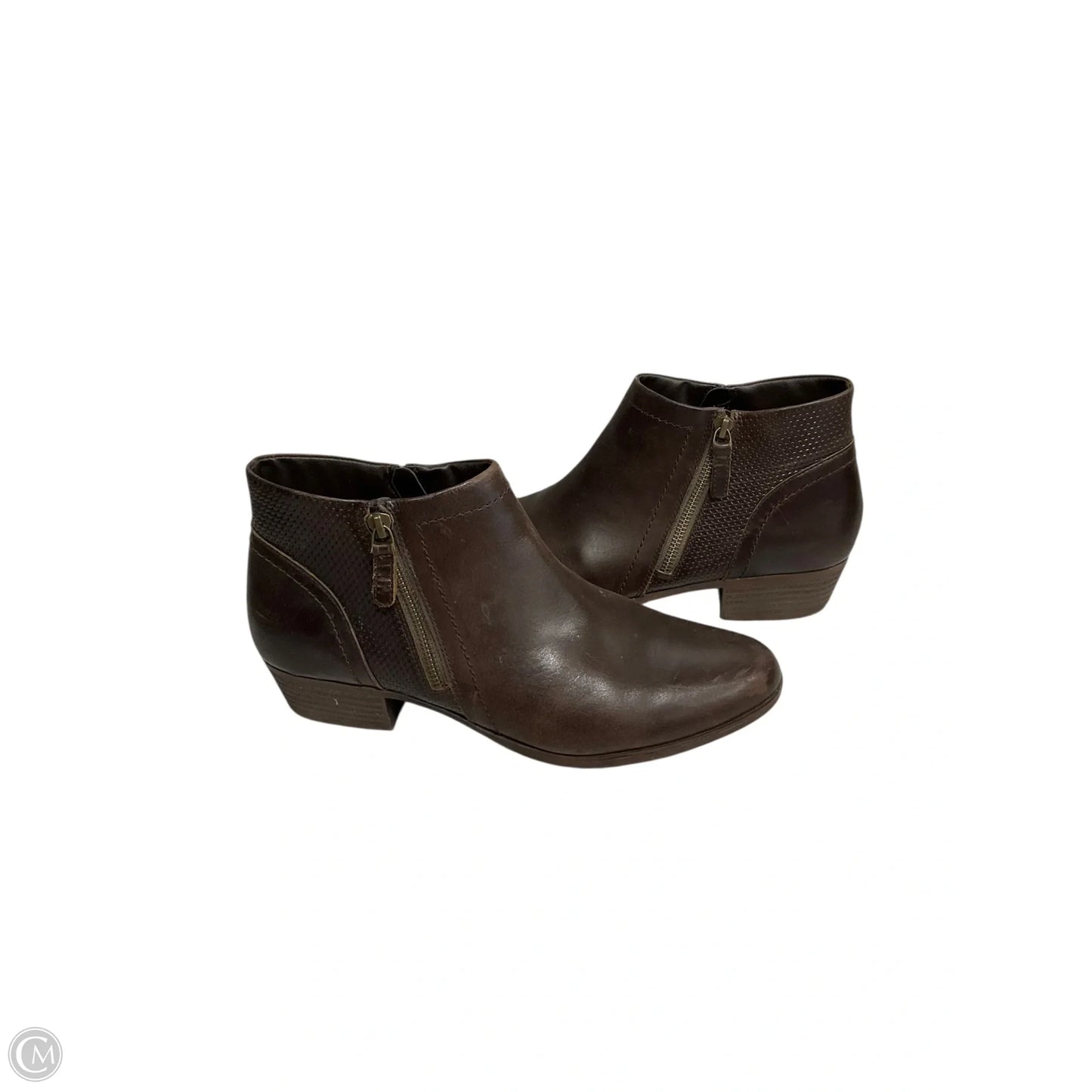 Boots Ankle Heels By Rockport In Brown, Size: 11