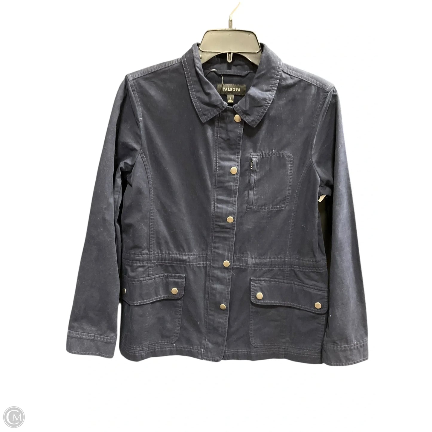 Jacket Shirt By Talbots In Navy, Size: S