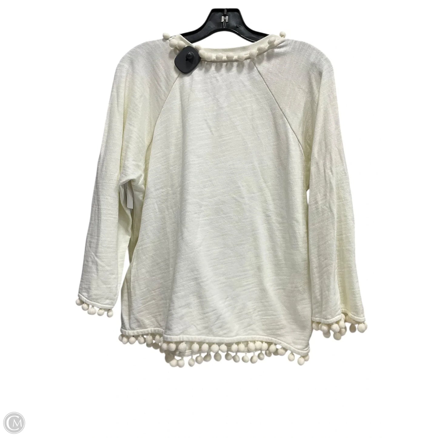 Top Long Sleeve By Boden In White, Size: 10