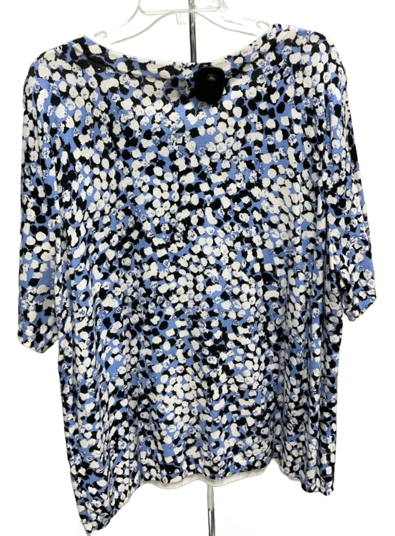 Top Short Sleeve By Talbots In Blue, Size: 2x