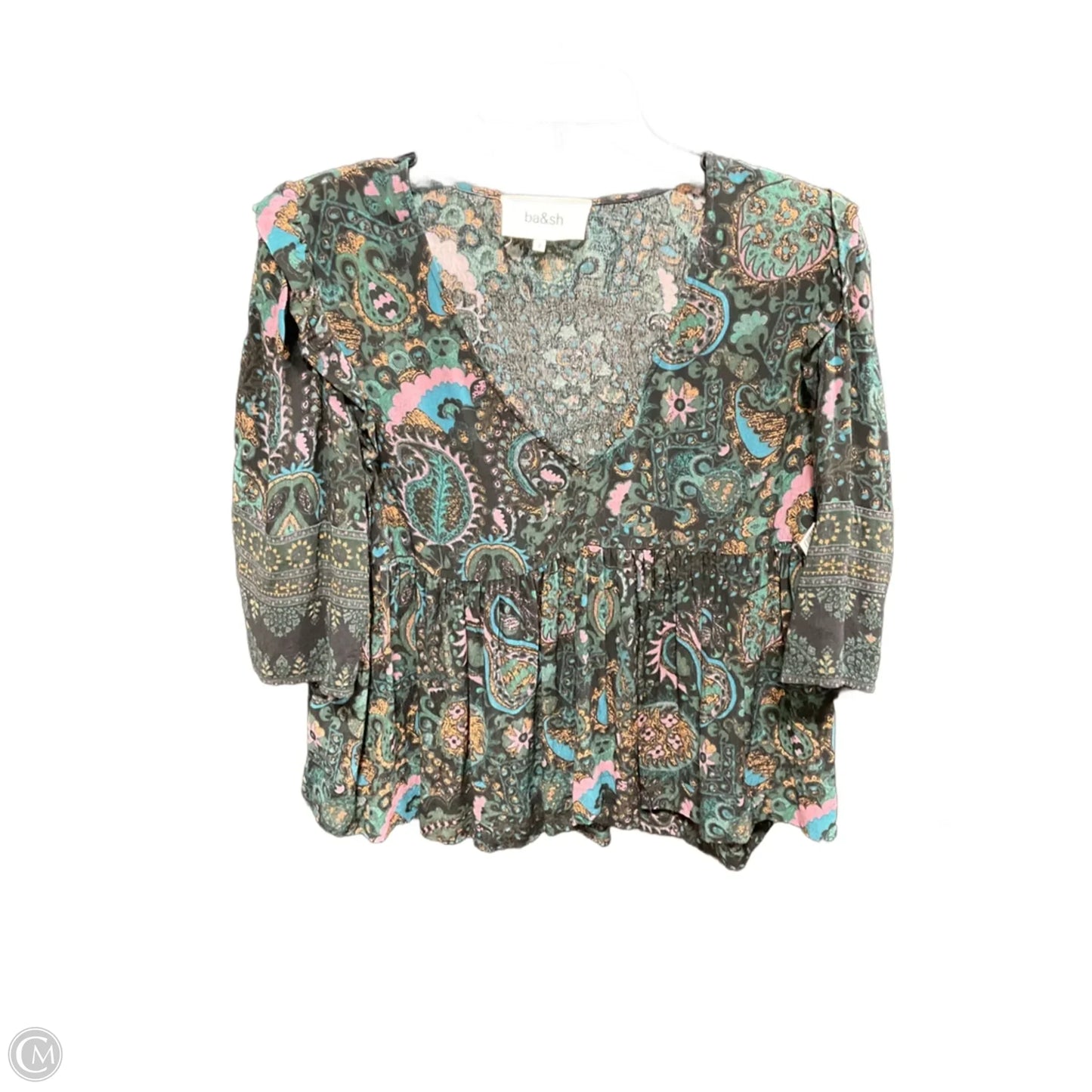 Top Short Sleeve By Cma In Green, Size: 2