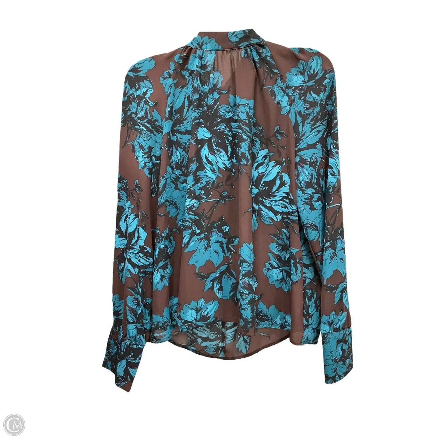 Top Long Sleeve By Who What Wear In Floral Print, Size: L