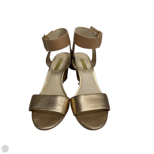 Sandals Heels Wedge By Louise Et Cie In Rose Gold, Size: 6.5