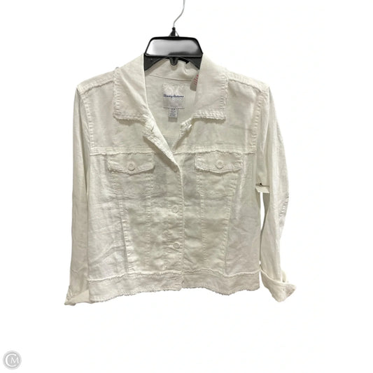 Jacket Shirt By Tommy Bahama In White, Size: Sp
