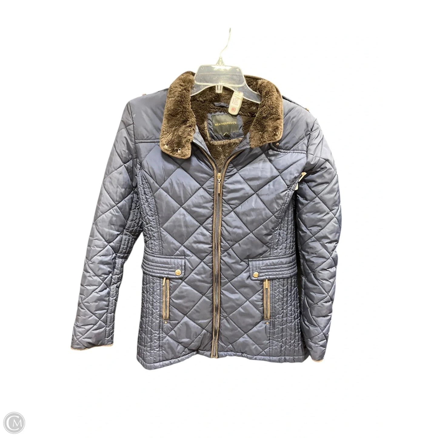 Coat Puffer & Quilted By Weatherproof In Blue, Size: S