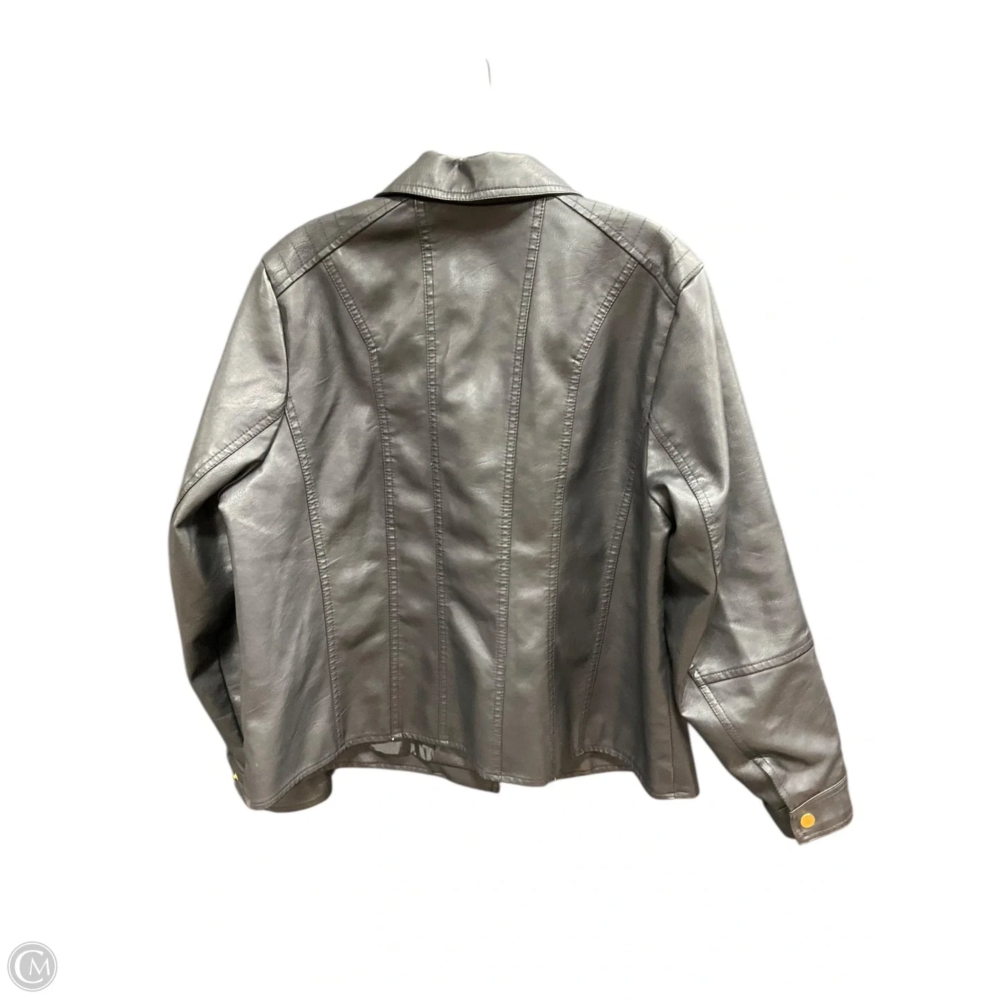 Jacket Moto By Cato In Black, Size: 14