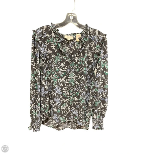 Top Long Sleeve By Loft In Floral Print, Size: S