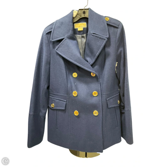 Coat Peacoat By Michael By Michael Kors In Blue, Size: L