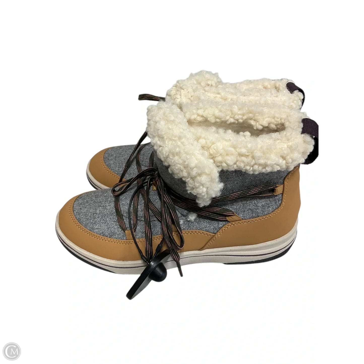 Boots Ankle Flats By Clarks In Brown, Size: 6