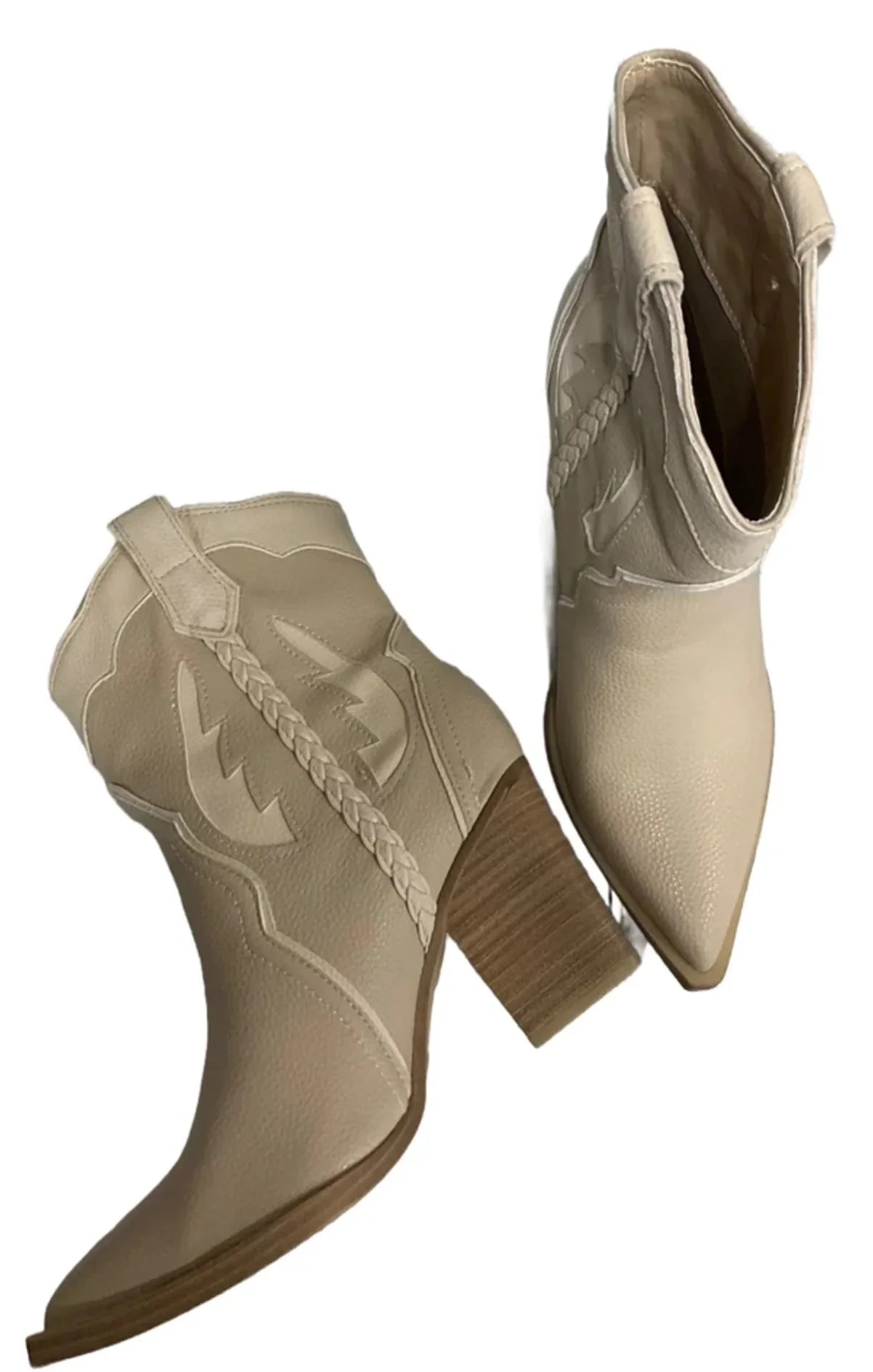 Boots Western By Mia In Cream, Size: 7.5