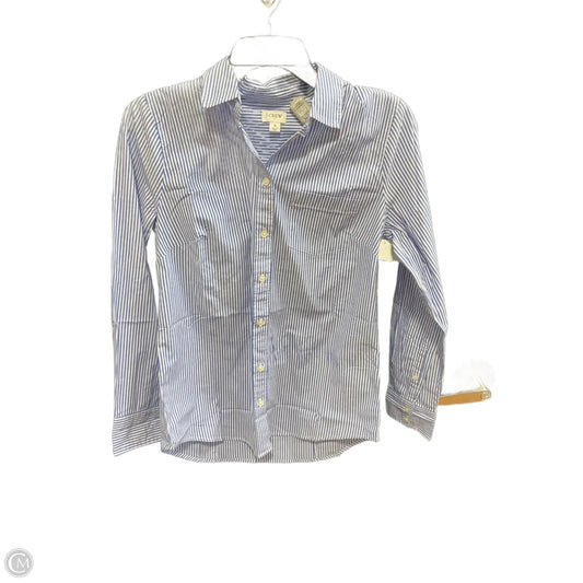 Blouse Long Sleeve By J. Crew In Striped Pattern, Size: S