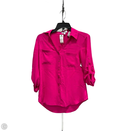 Blouse 3/4 Sleeve By J. Crew In Pink, Size: Xs