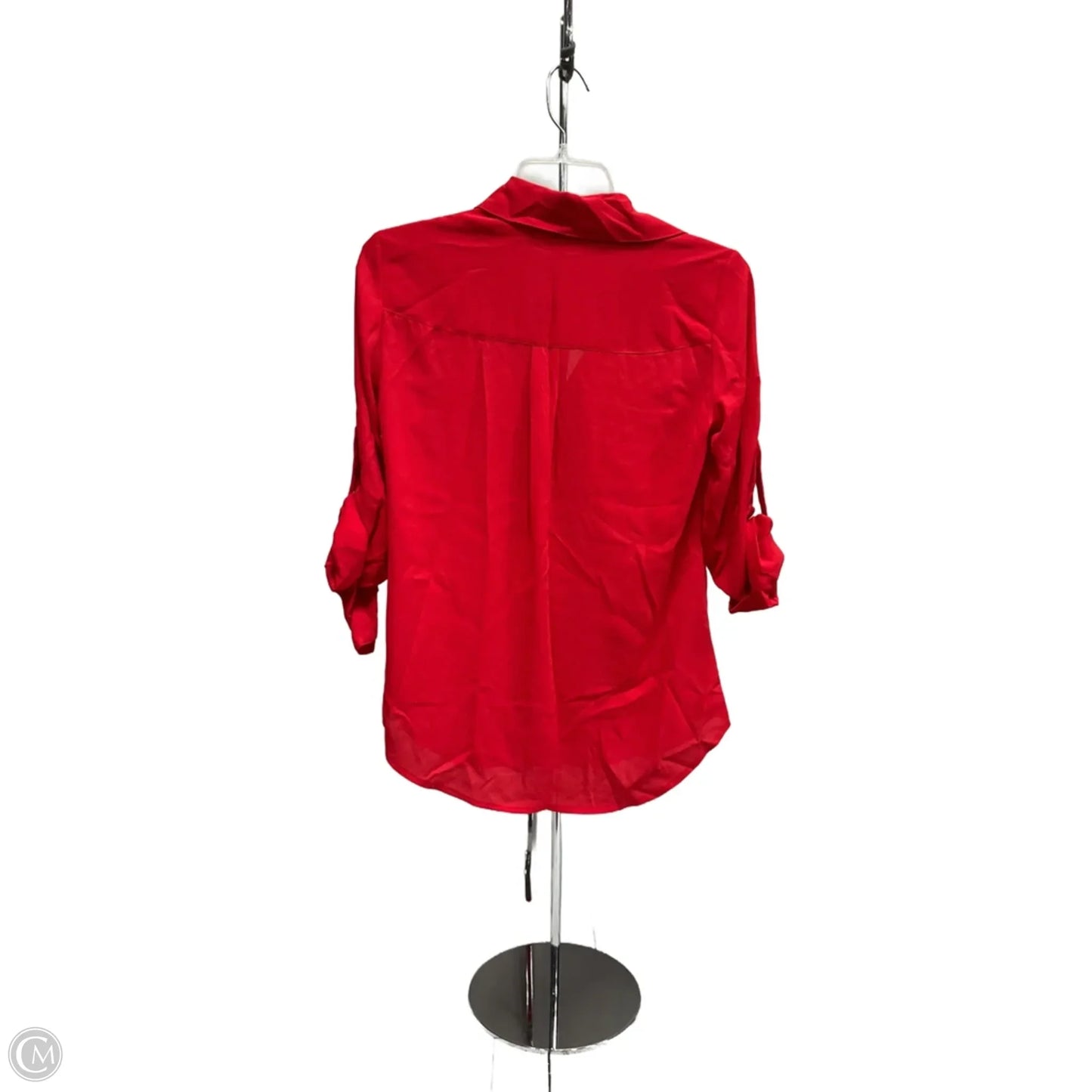 Blouse 3/4 Sleeve By Express In Red, Size: Xs