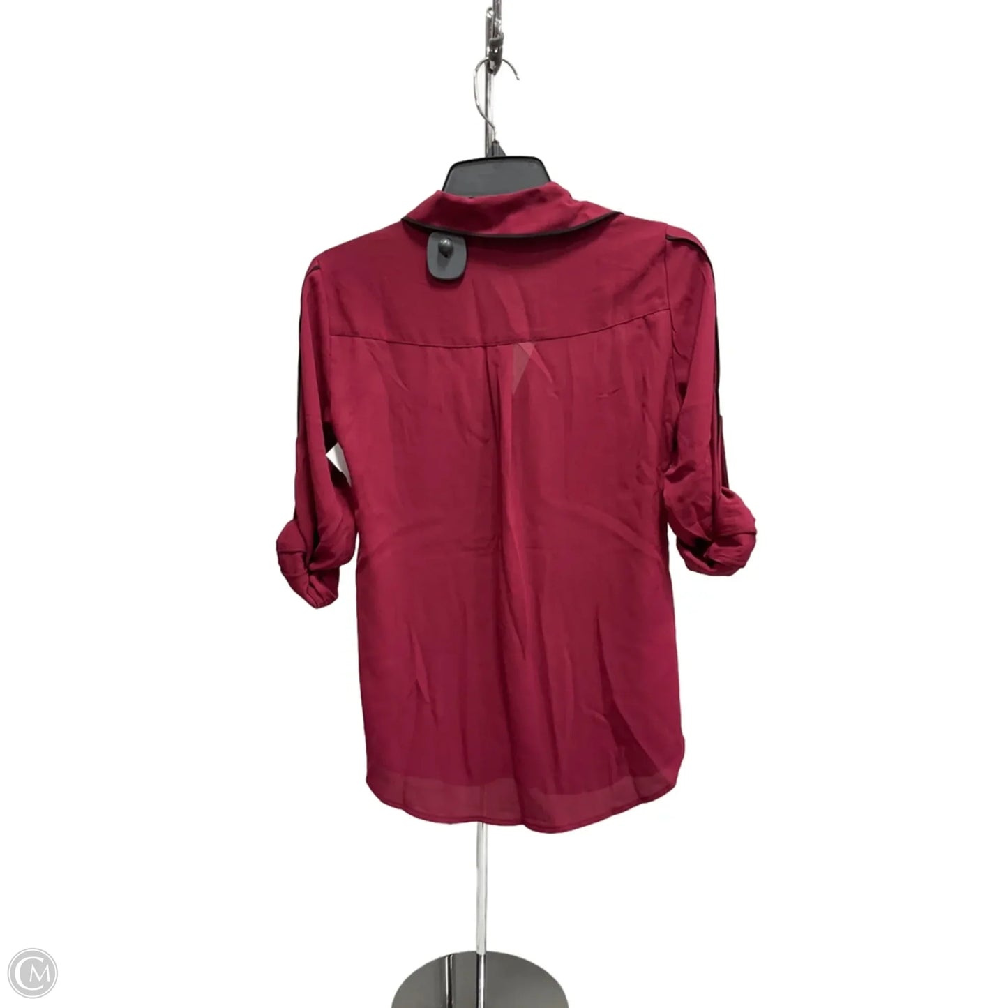 Blouse 3/4 Sleeve By Express In Maroon, Size: Xs