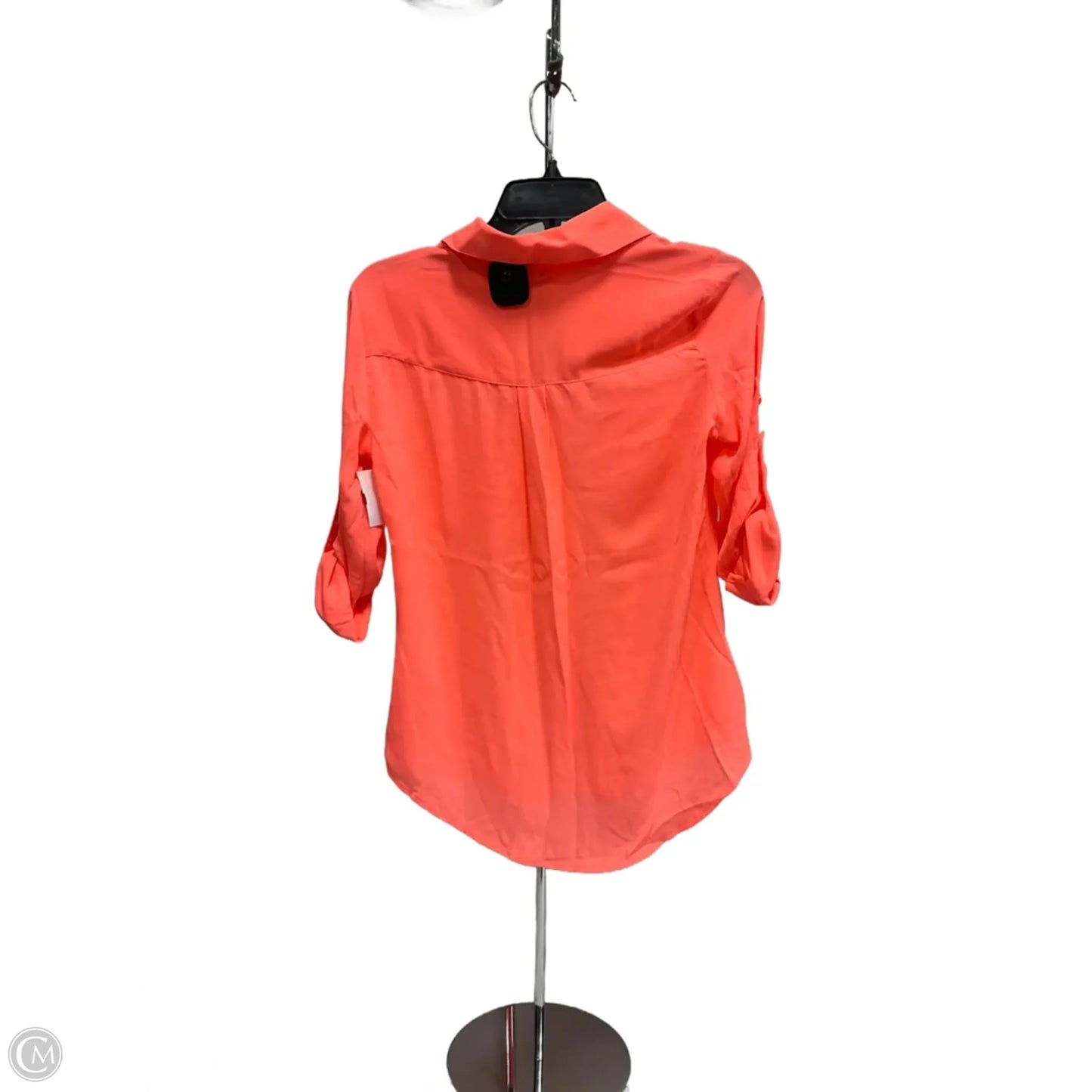 Blouse 3/4 Sleeve By Express In Orange, Size: Xs